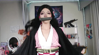 Nezuko the jizm mega-slut gets fluid pie