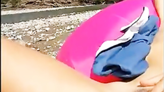 Crazy dark-haired is plumbing her unshaved poon in front of the camera with a cucumber