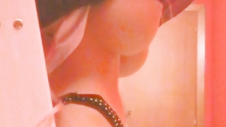 Having joy shagging my lovemaking woman lady in school bedroom tribbing and loving vagina open door risky