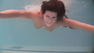 Honies swim and get bare underwater