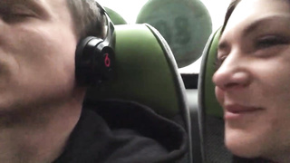 Trampy first-timer dark-haired is having a pile of joy while pawing a firm cock and getting penetrated