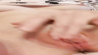 Excited female wants to have hump, but she has to jack with a hook-up plaything, instead