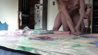 Slender doll, Ashley is getting romped in her room, while her byfriend is out of town