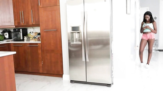 Ebony lady is having casual fucky-fucky with a white stud after providing him an extraordinaire blow-job