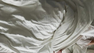 Superb looking stunner woke up early in the morning and embarked caressing her brilliantly smoothly-shaven gash