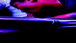 Nasty chick is providing a head to a insatiable stranger and listening to his yells