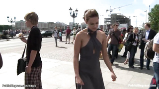 Blinded in leather pummeled in public (Tommy Pistol, Jacqueline Back)