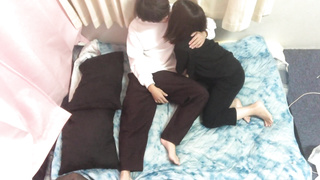 An first-timer duo who has clumsy FUCK-A-THON in a month after dating.