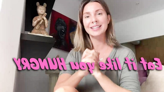 Adorable woman is suggesting a detailed explanation about gobbling muff in her fresh DIY vid