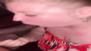 Black man is getting an awesome dt from a promiscuous, white light-haired and lovin’ it a bunch