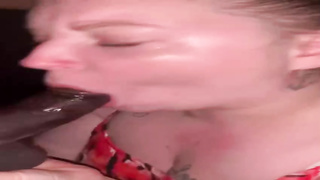 Black man is getting an awesome dt from a promiscuous, white light-haired and lovin’ it a bunch