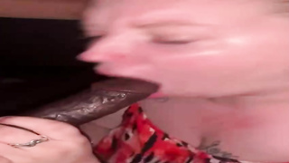 Black man is getting an awesome dt from a promiscuous, white light-haired and lovin’ it a bunch