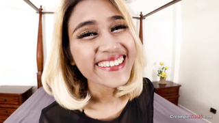 Lean Half Arab and Thai Combine Internal Cumshot