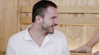 Latina's passion in a sauna