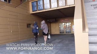 Hardcore fisting with 2 german girls in public