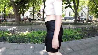 Insatiable nymph is permanently ambling around with no brassiere and urinating on the public beach