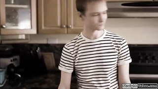 Mature brown-haired is having nasty bang-out with her step- stepson and one of his pals