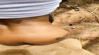 Nerdy Ebony honey is dressed in glasses while deep-throating a rock rigid man-meat and getting poked from behind