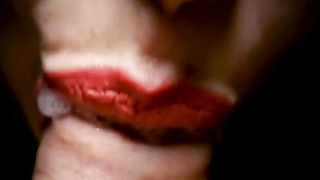 Expert chick is softly throating a rock firm manmeat in front of the camera and spitting