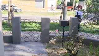 Kinky school nymph is finger-tickling her twat and culo in front of the camera and lovin’ it