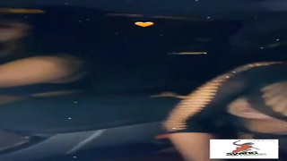 Ebony dark haired is anxiously deepthroating a rock rock-hard dickin the back of a truck