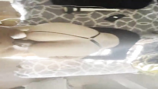 Brazilian towheaded with a humungous, culo is getting smashed from the back, in front of the camera