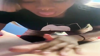 Huge bum, Ebony honey in black, fishnet stocking is about to deep-throat and rail manhood