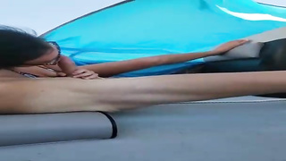 Boner lovin’ dark haired is providing a deep, humid blowage to a man she enjoys a bunch