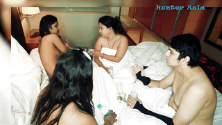 hunter romping 3 vaginas one by one - FFFM