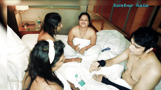 hunter romping 3 vaginas one by one - FFFM