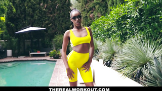 TeamSkeet - Fit Black Sweetheart Demonstrates Off Her Super-Steamy Booty