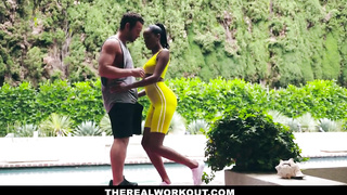 TeamSkeet - Fit Black Sweetheart Demonstrates Off Her Super-Steamy Booty