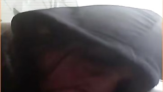 Manstick luving grannie was caught on gauze while she was deepthroating a good-sized, black trouser snake