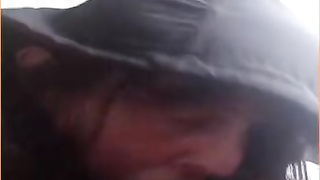 Manstick luving grannie was caught on gauze while she was deepthroating a good-sized, black trouser snake