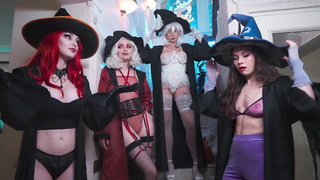 Xxx romp with 4 spectacular witches and one large knob AliceBong