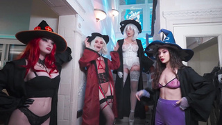 Xxx romp with 4 spectacular witches and one large knob AliceBong