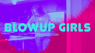 Buxom stunner is posing and taunting in front of the camera, while alone at home