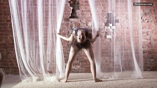 Razdery Noga luvs to do her yoga routine while nude, because it perceives so great like that