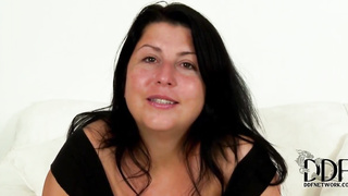 Obese dark haired, Fiore Natalie enjoys to get bare and have fun with her immense udders on webcam