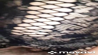 Mature chick in glamour clothes is railing a rock rock-hard fuckpole like a real professional