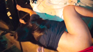 Unexperienced duo screws rock-hard after a street soiree.