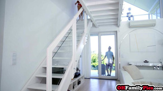 Stepsis Zazie inhaled stepbrothers trouser snake and tasted her cootchie before fuckfest