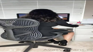 Hefty breasted damsel is permanently draining with orgy playthings, in front of the web camera