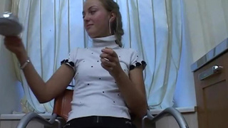 Hottempered russian stunner aza blows instrument well-prepped for orgy