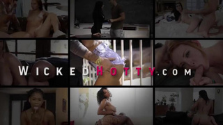 Ebony teenie slurped out then bj's black stiffy (Ashley Aleigh)