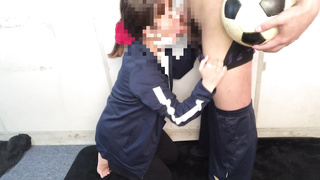 A thick chin is jammed in a thick bum in a uniform.