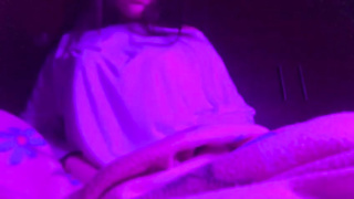 Ultra-Kinky dark haired is pawing her cooter in the middle of the night and squealing while spunking