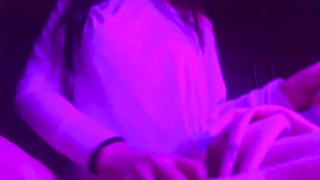 Ultra-Kinky dark haired is pawing her cooter in the middle of the night and squealing while spunking