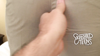 POINT OF VIEW teenage with humungous globes and donk makes her porno movie debut