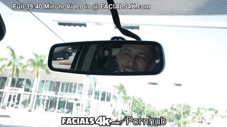 FACIALS4K Numerous Spunk Running In Rivulets Facials Deep-Throated In Yam-Sized Beef Whistle Three-Way